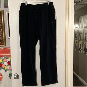 Willet black elastic drawstring waist mens soft pants